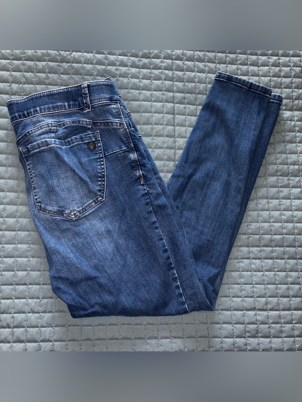 Democracy Jeans Women 12 Ab Solution Skinny Medium Wash Blue Denim 33x28.5